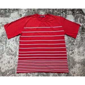 Vintage Marithe Francois Girbaud T-Shirt, Red Striped - Large, Made In USA